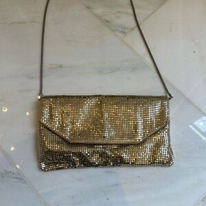 BCBG MaxAzria Gold Shimmering Clutch. Like NEW. Great condition. Party Purse